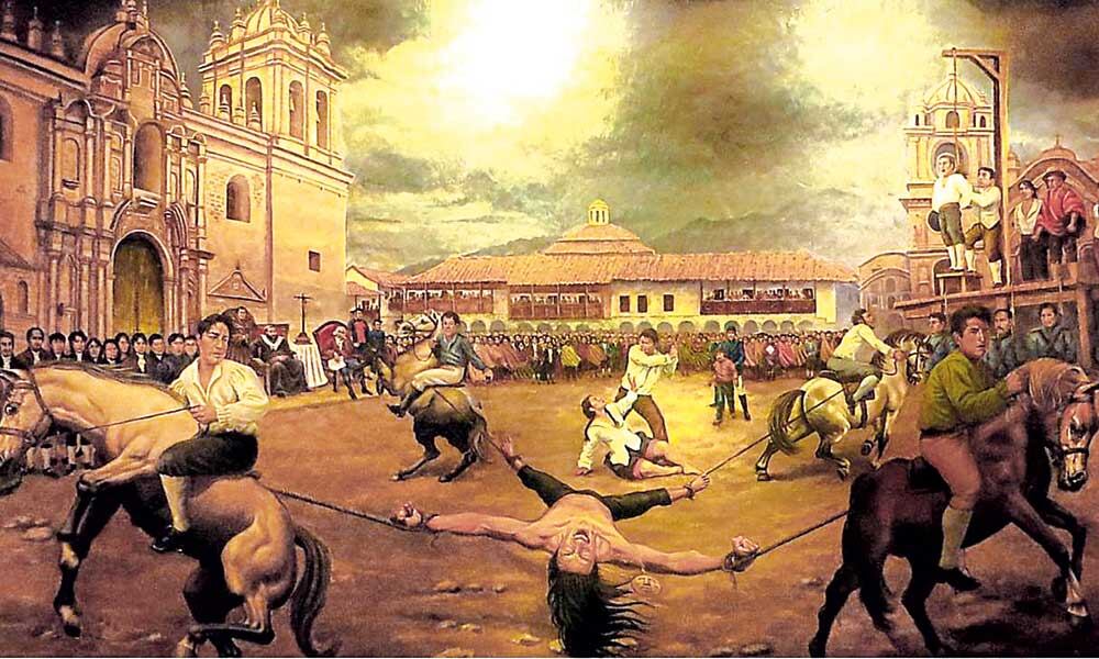 Ejecución del mártir Túpac Amaru.