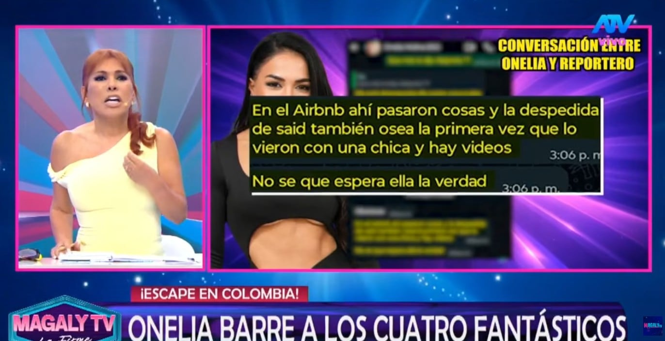 Onelia confiesa que Said habría engañado a Alejandra Baigorria - Magaly TV La Firme.