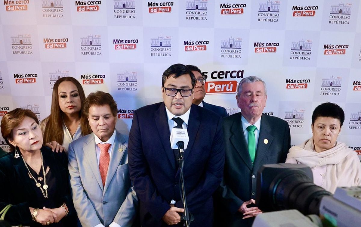 Fuerza Popular anuncia su respaldo a la vacancia de Dina Boluarte. (Foto: Congreso)