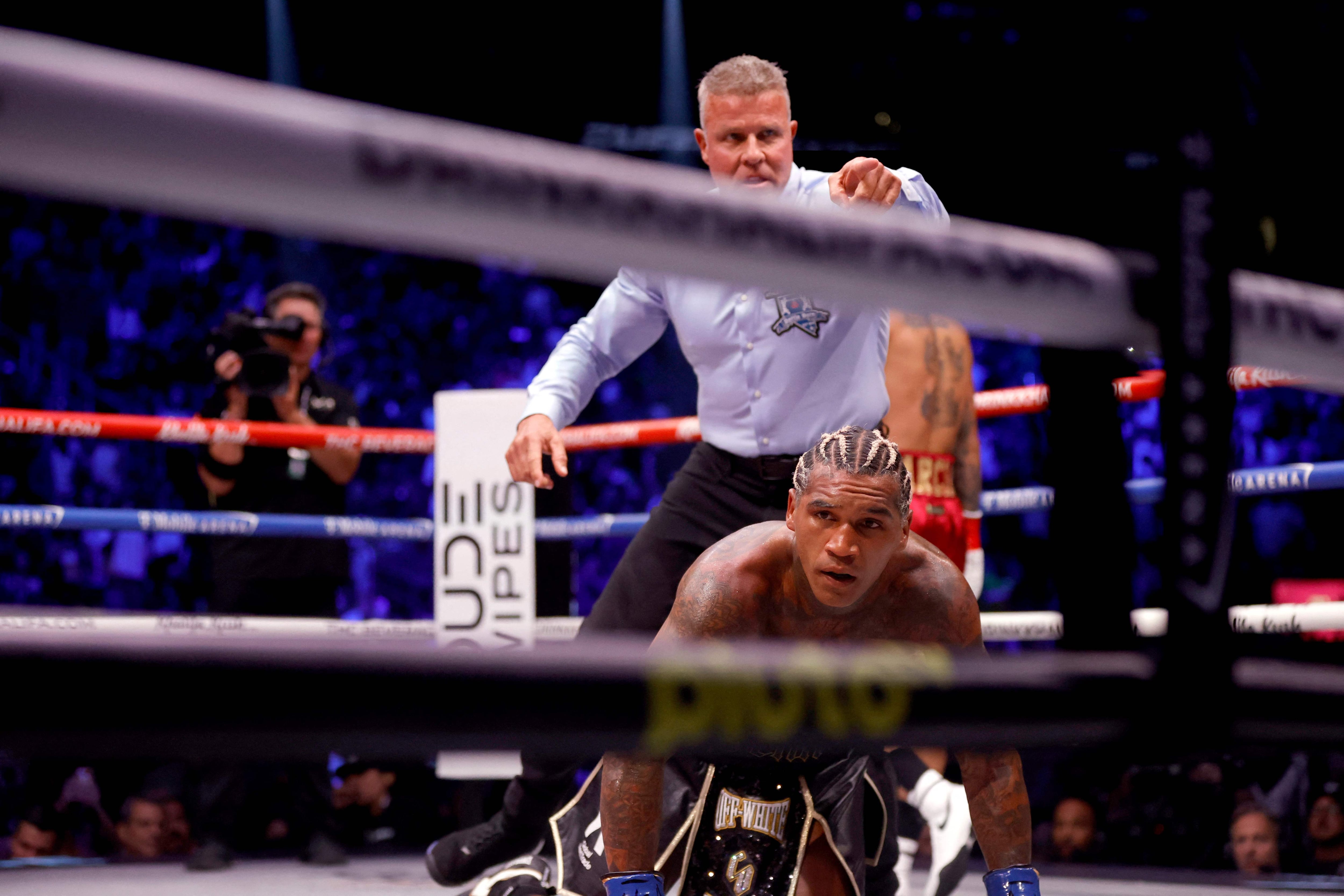 Conor Benn no fue rival para Ryan García y se fue despachado en el round 2. (Photo by Steve Marcus / GETTY IMAGES NORTH AMERICA / Getty Images via AFP)