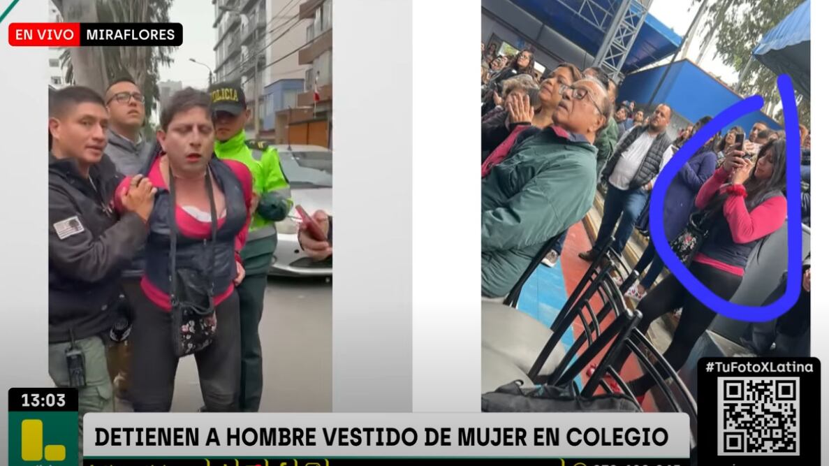 César Araujo es el sujeto que se disfrazó de mujer, ingresó a colegio y fue detenido.