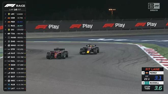 Leclerc y Verstappen 'se meten carro' agresivamente (@Formula1)