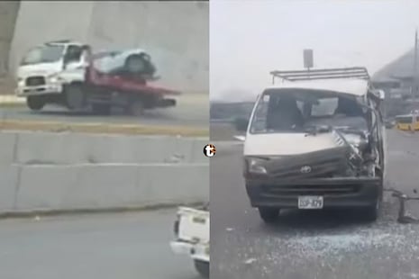 ¡Pasamayito otra vez! Tráiler fuera de control chocó combi y vecinos exigen muros de contención