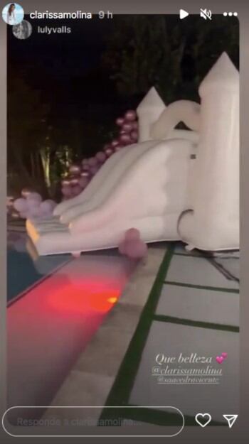 La famosa también gozó de juegos en la alberca (Foto: Clarissa Molina /Instagram)
