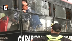 ¡Tensión en paralización de transportistas! PNP detiene y multa a choferes que protestaban por colega asesinado de ‘El Rápido’