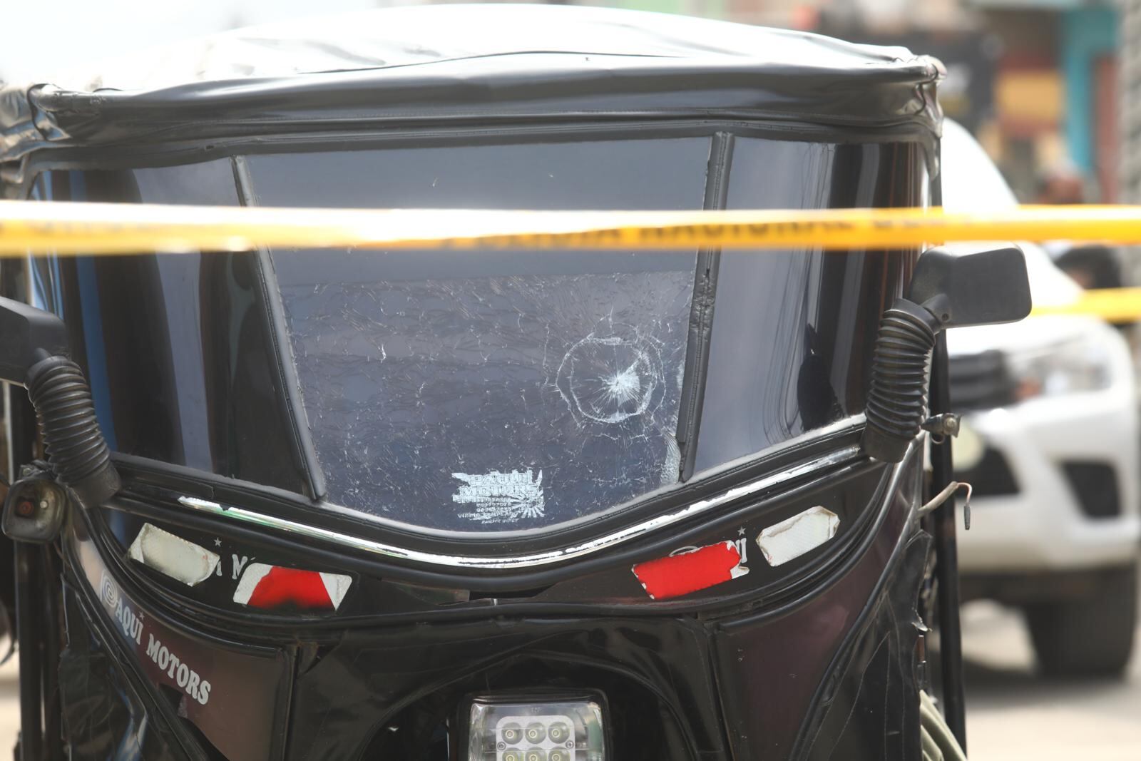 Mototaxi de la víctima. | Foto: Gonzalo Córdova