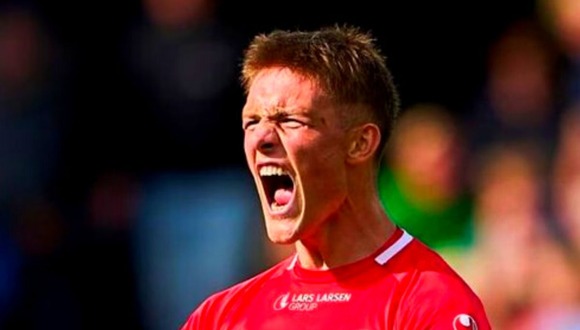 Oliver Sonne celebra su gol en la Copa de Dinamarca (Foto : Reuters)
