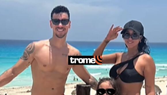 Melissa Paredes y Anthony Aranda de vacaciones en la playa