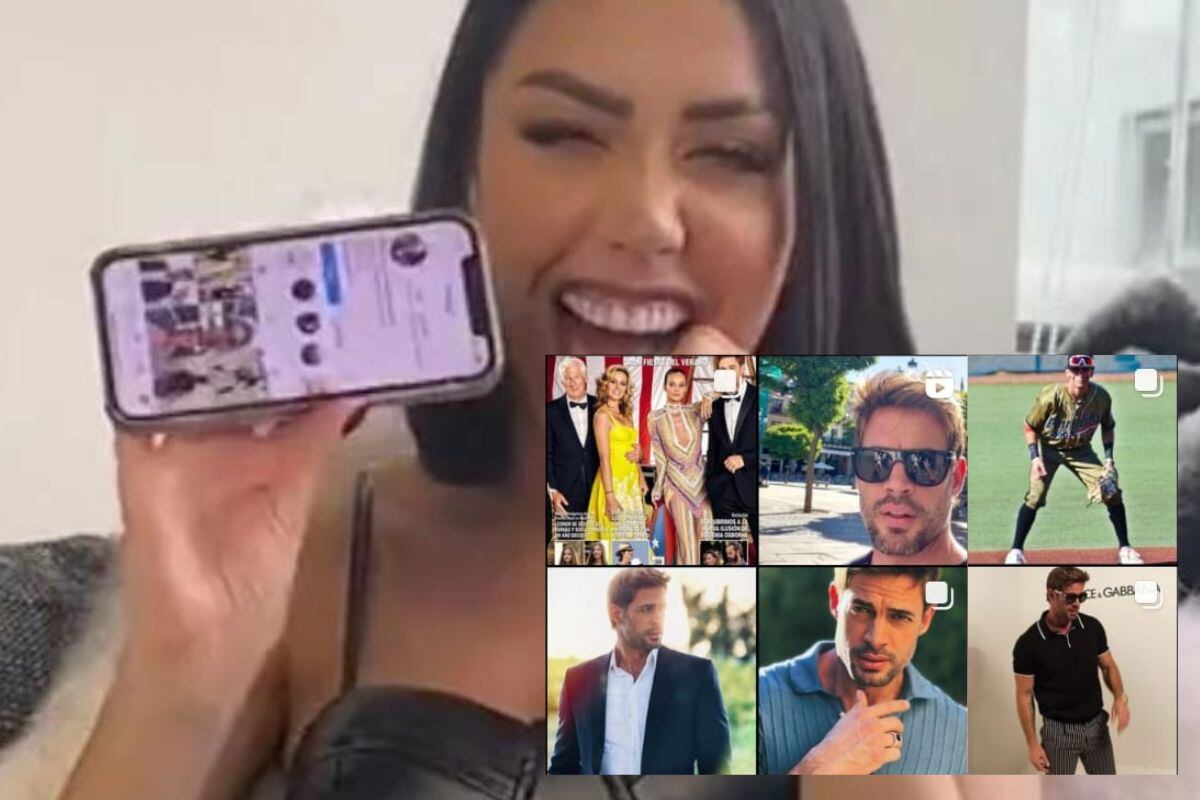 El perfil mostrado por Karime Pindte sería el del actor cubano, al coincidir, aparentemente, con las fotografías de su cuenta oficial. (Fotos: Karime Pindter / Tik Tok y William Levy / Instagram)