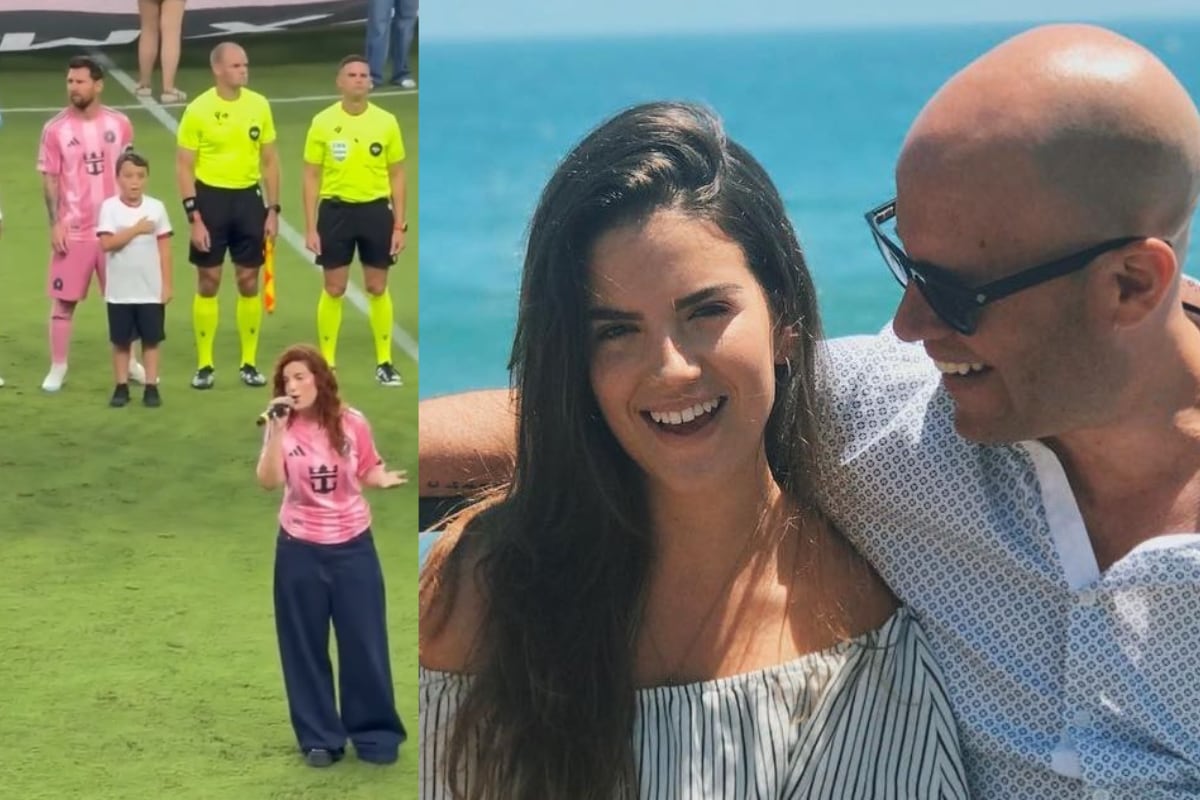 ¡En el campo con Messi! Nicole Zignago se pronunció tras interpretar himno de los Estados Unidos en encuentro de Inter Miami