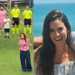 ¡En el campo con Messi! Nicole Zignago se pronunció tras interpretar himno de los Estados Unidos en encuentro de Inter Miami