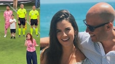 ¡En el campo con Messi! Nicole Zignago se pronunció tras interpretar himno de los Estados Unidos en encuentro de Inter Miami