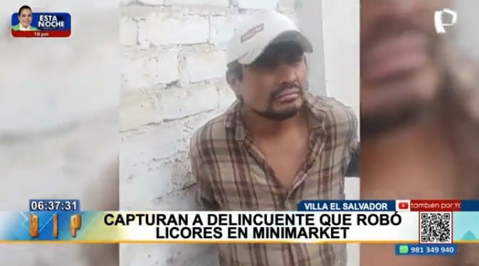 Detienen a 'Chapita' tras robo en minimarket.