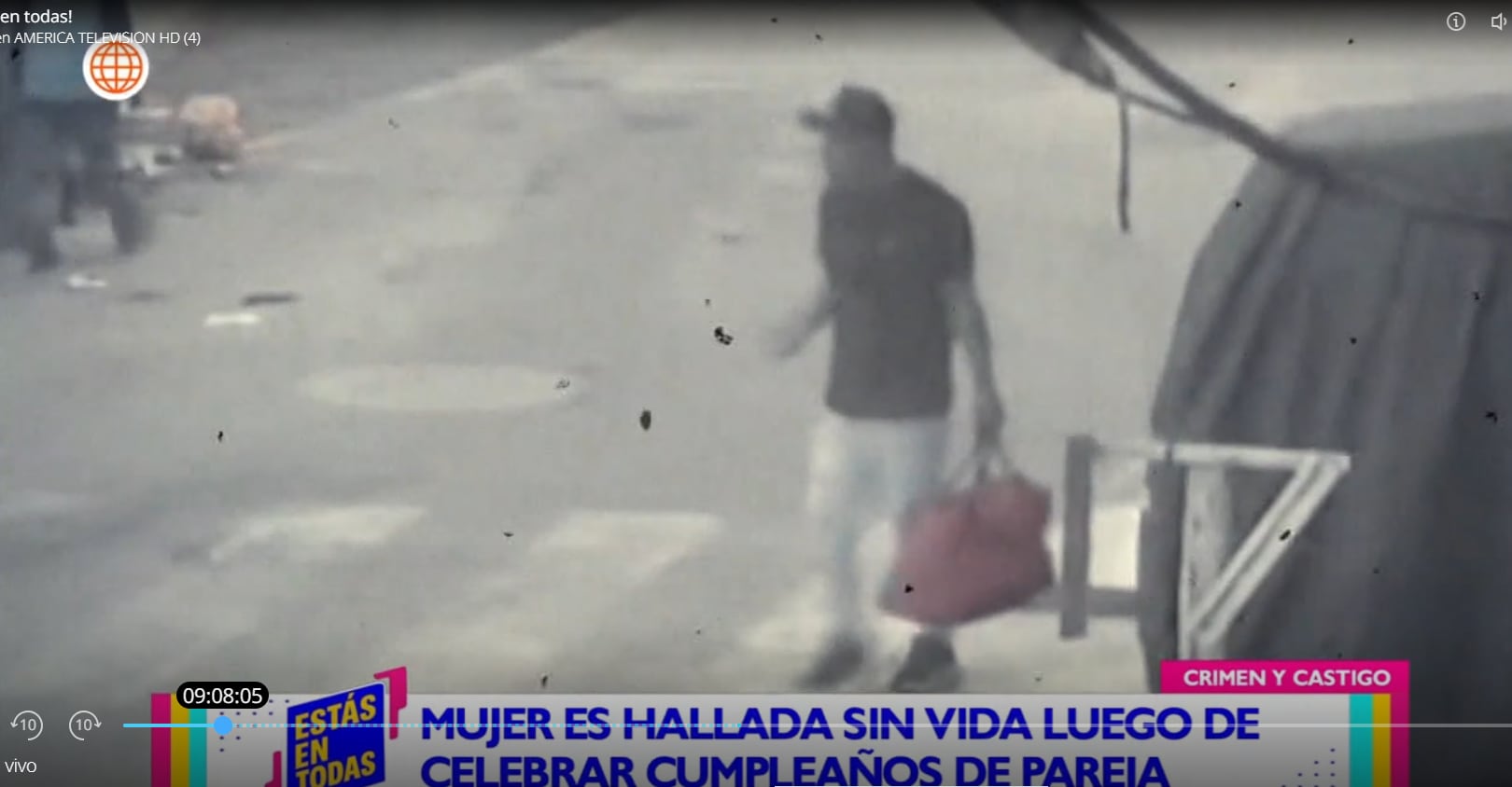 José Carlos Magallanes Magallanes escapó. Cámara de segurida lo captó tras lo ocurrido con Johana Uribe Calle.
