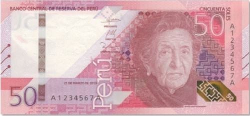 El nuevo billete de S/ 50 está protagonizado por la historiadora María Rostworowski (Foto: BCR)