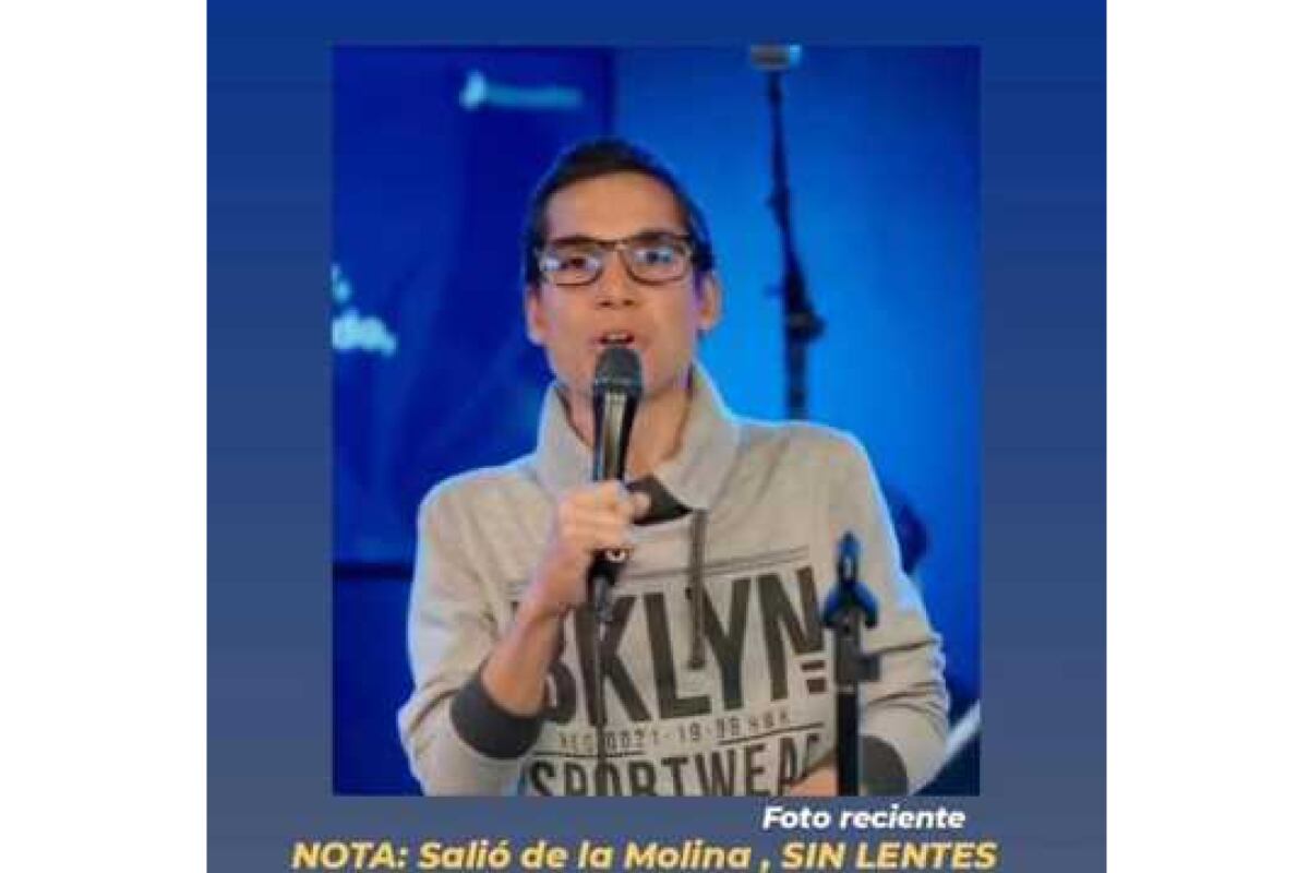 #AyúdanosAEncontrarlos. Cualquier información sobre Paolo Passara será de ayuda. Foto: GEC