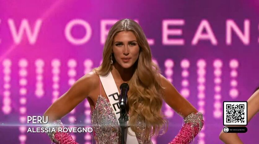 Alessia Rovegno en la preliminar del Miss Universo. (Foto: Captura YouTube).