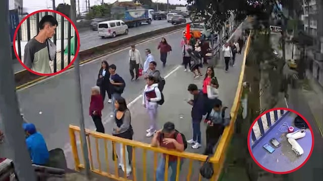 Delincuente roba celular e intenta escapar por la Panamericana Sur en Surco
