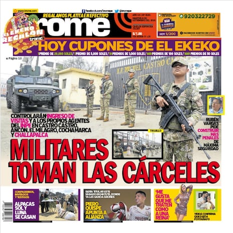 MILITARES TOMAN LAS CÁRCELES