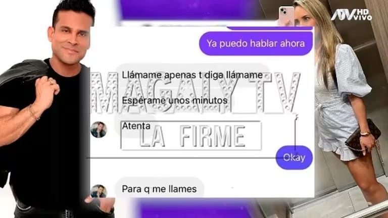 Magaly mostró chats de Christian Domínguez con Mary Moncada.