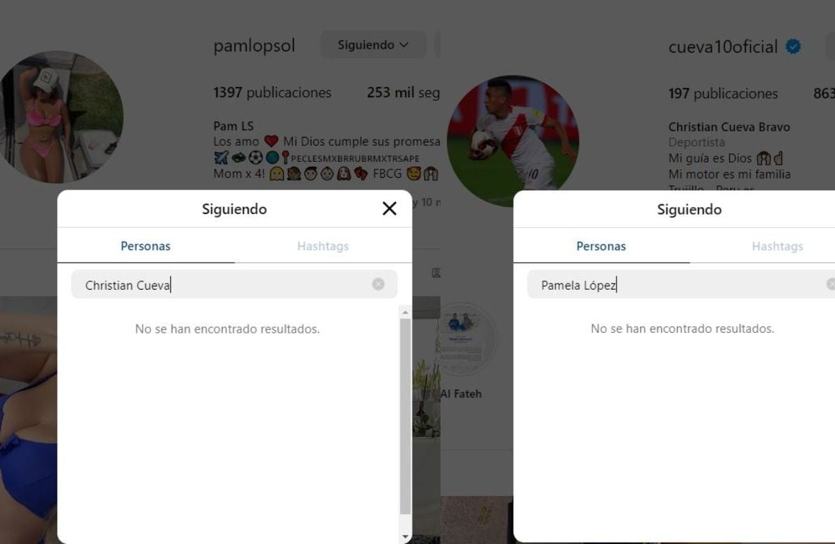 Pamela López y Christian Cueva dejaron de seguirse en Instagram.