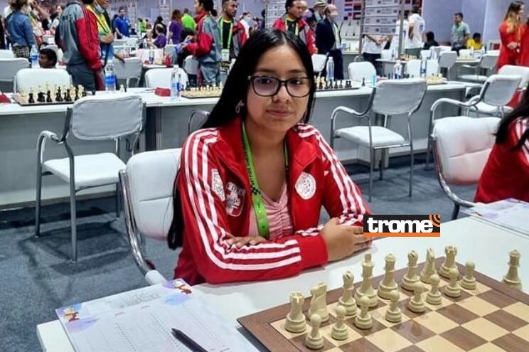 Joven peruana de 16 años, escolar de Villa María del Triunfo y campeona mundial de ajedrez, viajó a Grecia. Busca con el equipo peruano nuevas victorias. (Isabel Medina / Compos. Trome).