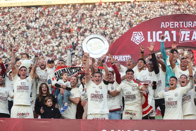 Celebración de Universitario como ganador del Torneo Apertura (Fotos: Jesús Saucedo)