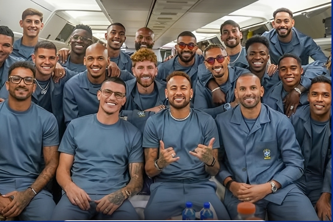 Neymar y compañía llegan a Estados Unidos para pelea por el a Copa del Mundo (Foto: @CBF)