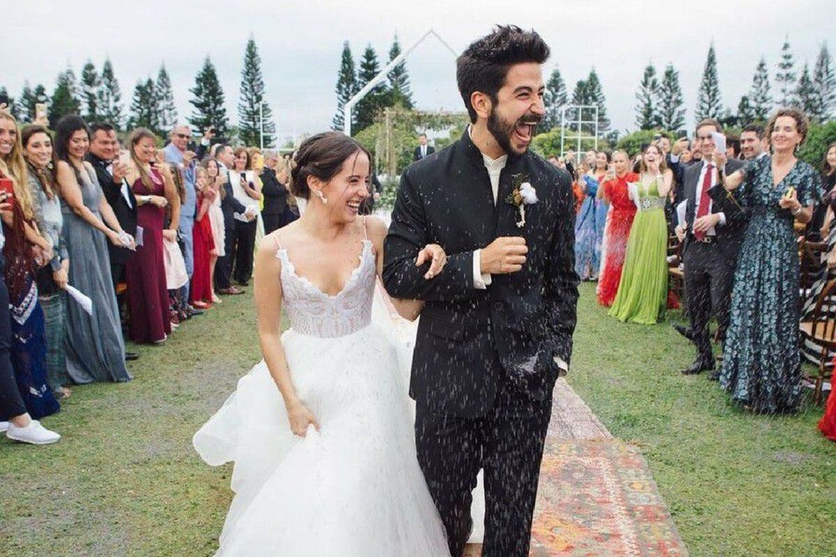 Evaluna Montaner y Camilo el día de su boda, celebrada el 8 de febrero de 2020 (Foto: Evaluna Montaner/Instagram)