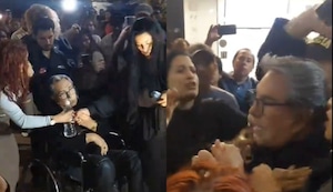 Jimmy Santi se ofusca por no poder ingresar al velorio de Manolo Rojas y lo trasladan en silla de ruedas