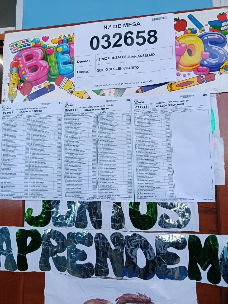 El nombre de Robert Prevost figura en un padrón del colegio Juan Tomis Stack de Chiclayo. Foto: RPP