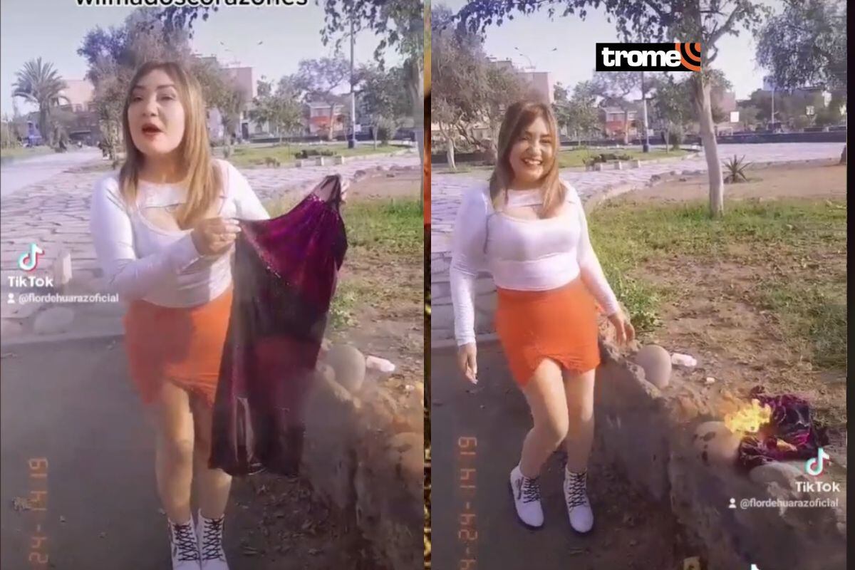 Flor de Huaraz quemó el vestido que uso en su divorcio con el gringo Karl