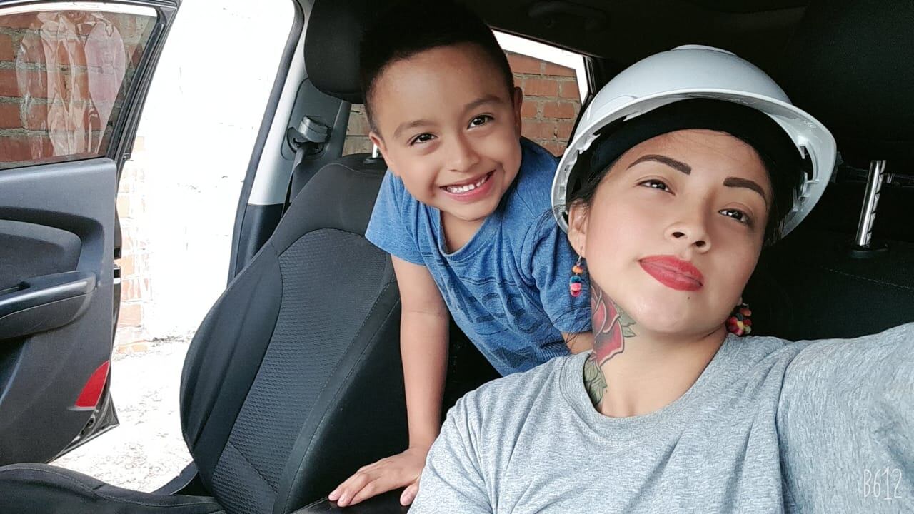 Camilin Soria y su hijo. Foto: Archivo Camilin Soria.