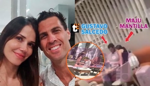 Maju Mantilla y Gustavo Salcedo son captados en Paracas y de viaje en el aeropuerto