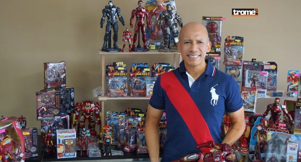 Peruano presenta parte de su gran colección que postula a un Guinness y la puede conocer en el Museo de Iron Man instalado en Plaza Norte. (Miguel Javier / Trome)