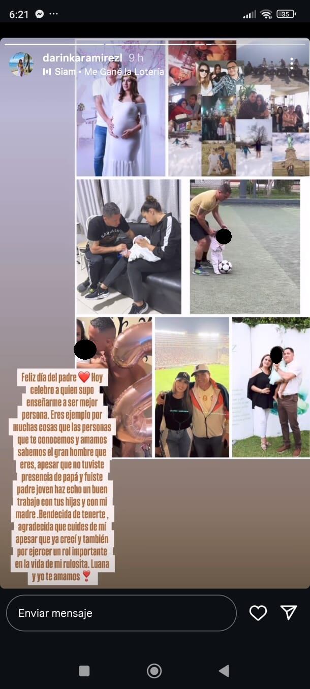 Darinka Ramírez lanza emotivo post por el Día del Padre.