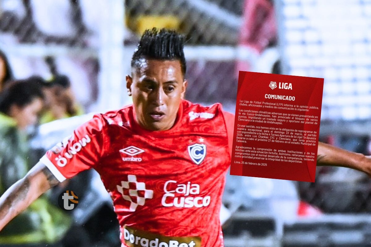 Partido entre Los Chankas y Cienciano fue postergado por fenómenos climáticos (Foto: @Ciencino)