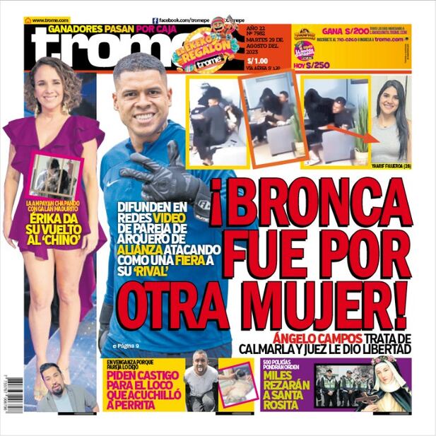 Portada Trome martes 29 de agosto de2023