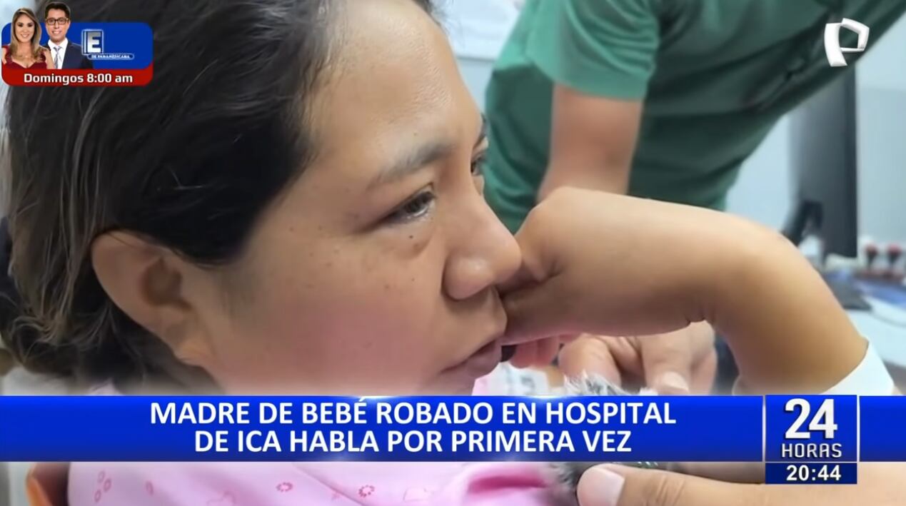 Madre que logró recuperar a su bebé raptado pide su alta voluntaria del hospital de EsSalud de Ica.