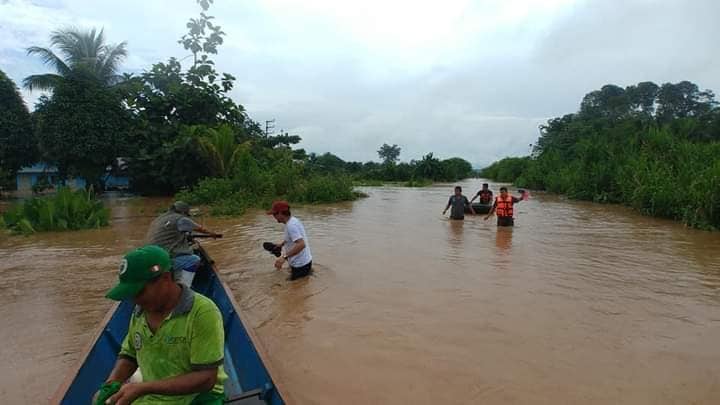 Hectáreas de cultivo inundadas por las aguas de los ríos (Foto: cortesía / Junior Alcantara Cabello)