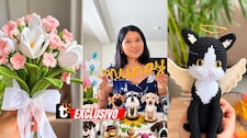 Dejó su trabajo para dedicarse al crochet y terminó creando flores, mascotas y miles de amigurumis
