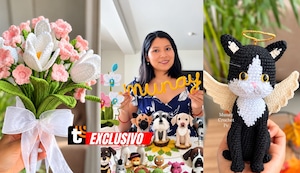 Dejó su trabajo para dedicarse al crochet y terminó creando flores, mascotas y miles de amigurumis