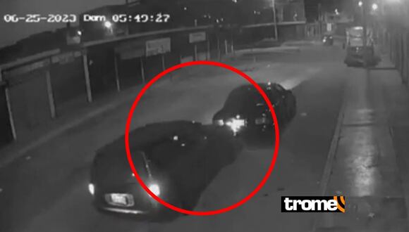 Puente Piedra: Sujetos robaron auto empujándolo con una camioneta