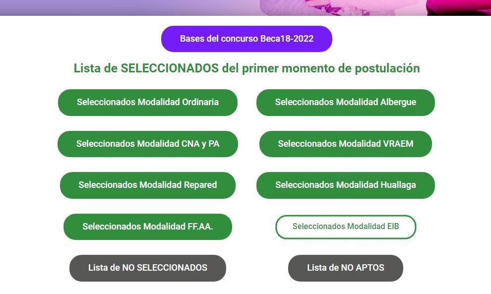 Pronabec publicó lista de sus primeros 1976 ganadores.