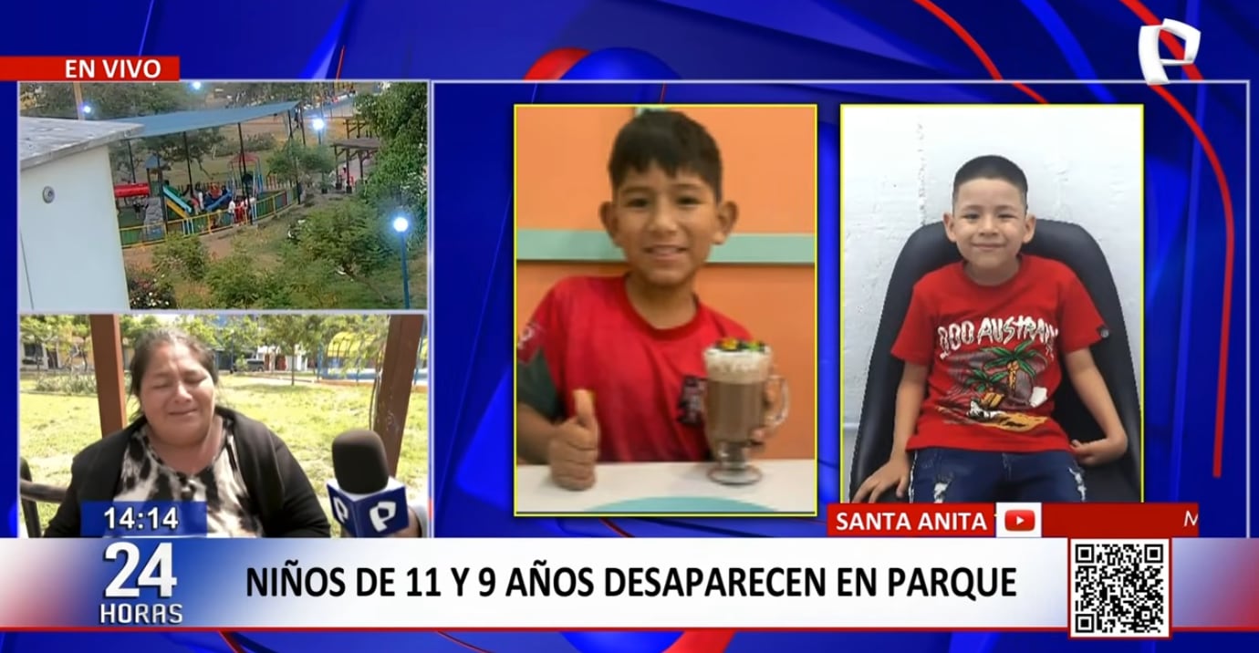 Dos niños de 11 y 9 años desaparecen mientras jugaban en parque de Santa Anita.