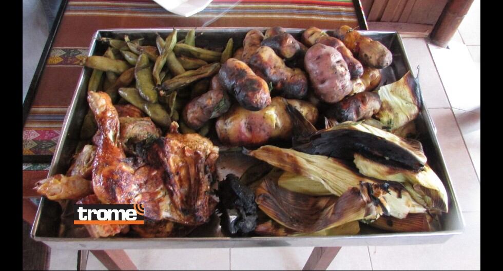 La rica pachamanca con toda la sazón de 'Tradición Wanka', de Grover Casas. (Trome / isabel Medina)