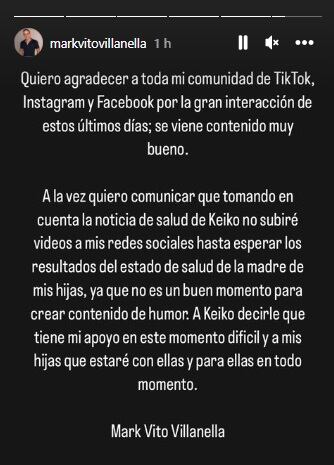 Mark Vito se solidariza con Keiko Fujimori. (Foto: @markvitovillanella).