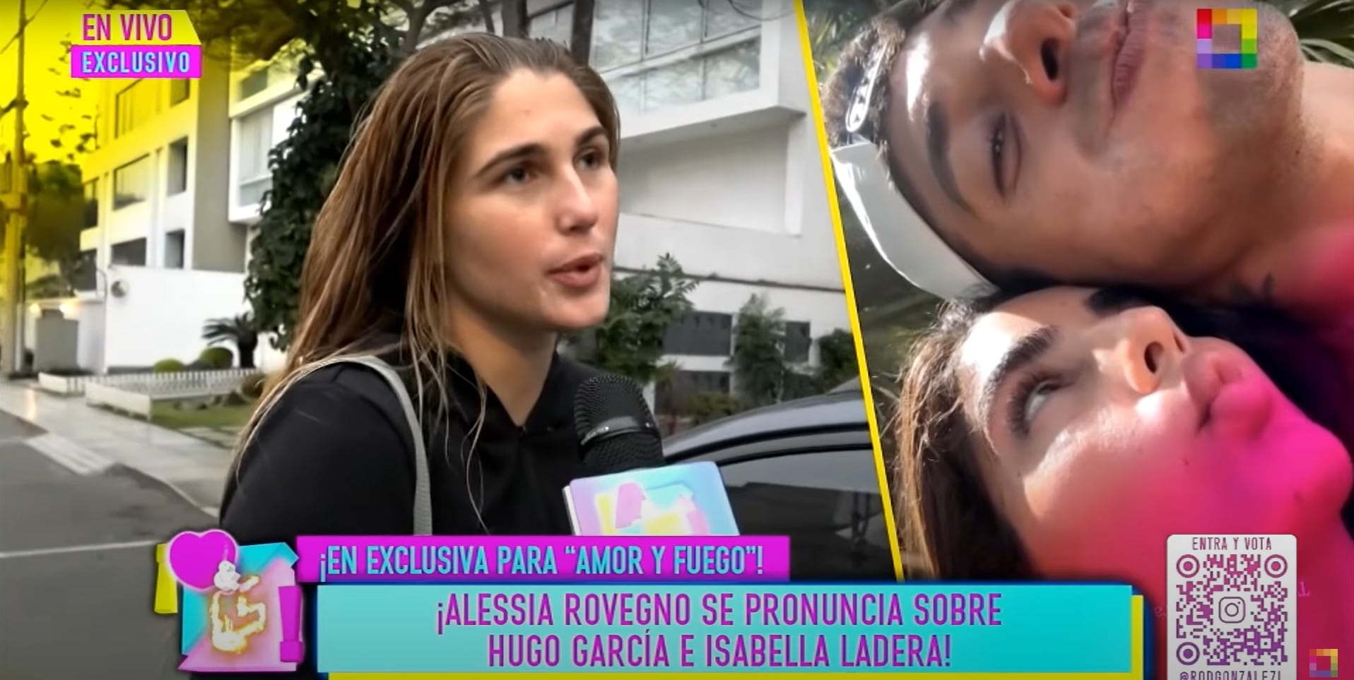 Modelo es consultada por Hugo García y la polémica de Isabella Ladera. (Foto: Willax / Amor y fuego)