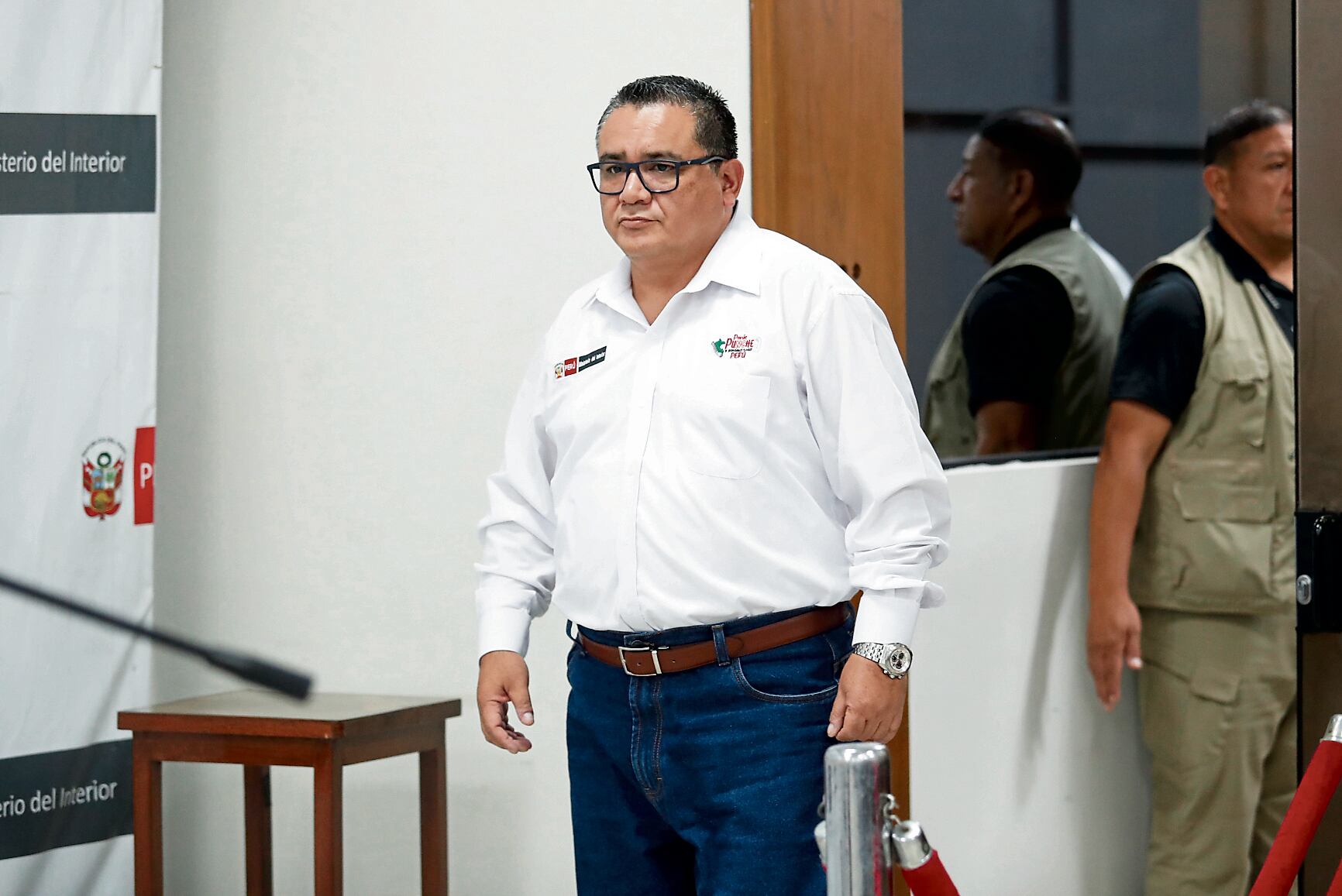 El ministro de Justicia, Juan Santiváñez, está bien "amarrado", respaldado, en el Gobierno. Fotos: Jesús Saucedo/@photo.gec