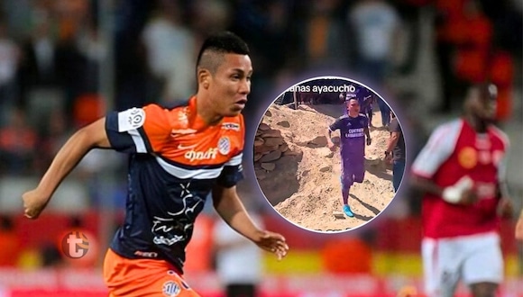 Jean Deza es grabado por algunos de sus seguidores en partido en 'cancha extrema' en Ayacucho ( Video: @Promesa.pe)